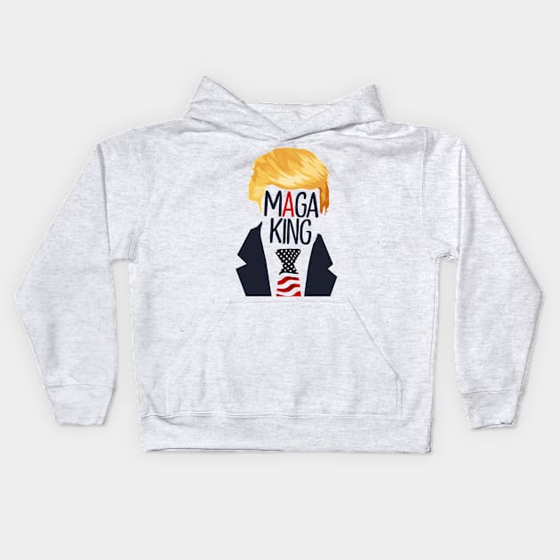 MAGA KING Kids Hoodie by Horisondesignz